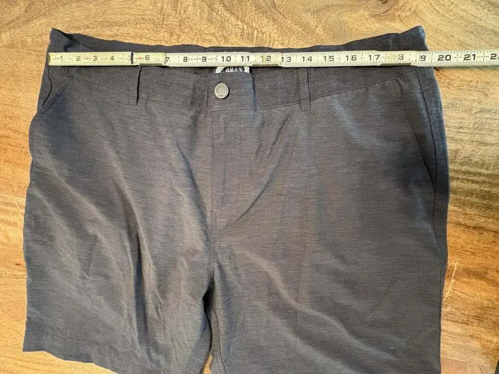 Faherty Shorts Mens 38 Gray All Day Chino 8 Inch Inseam Stretch Casual Summer